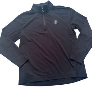 Travis Mathew Black 1/4 Zip Golf Pullover - Boys Small